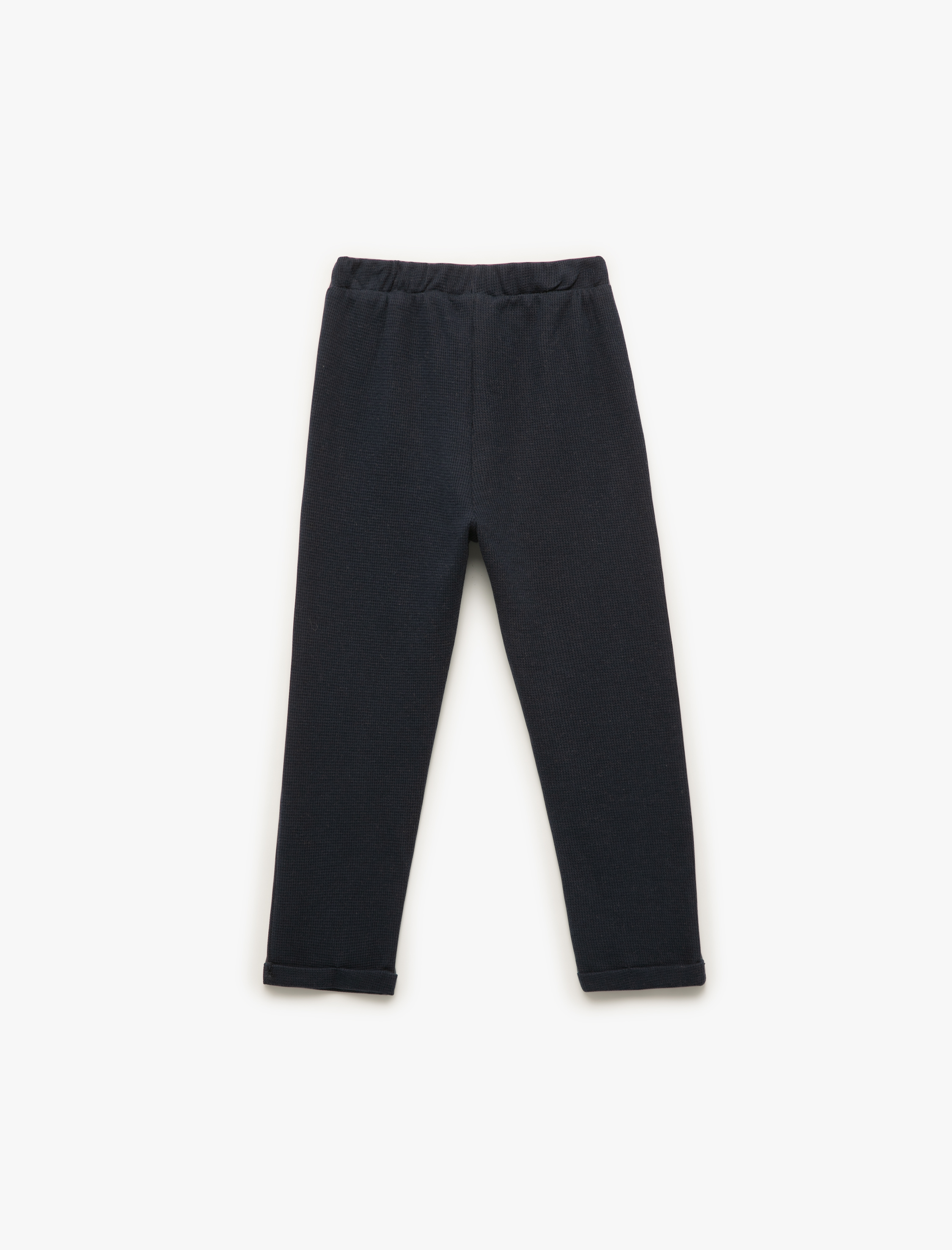  Erkek Bebek Pamuklu Dokulu Beli Bağlamalı Basic Eşofman Altı