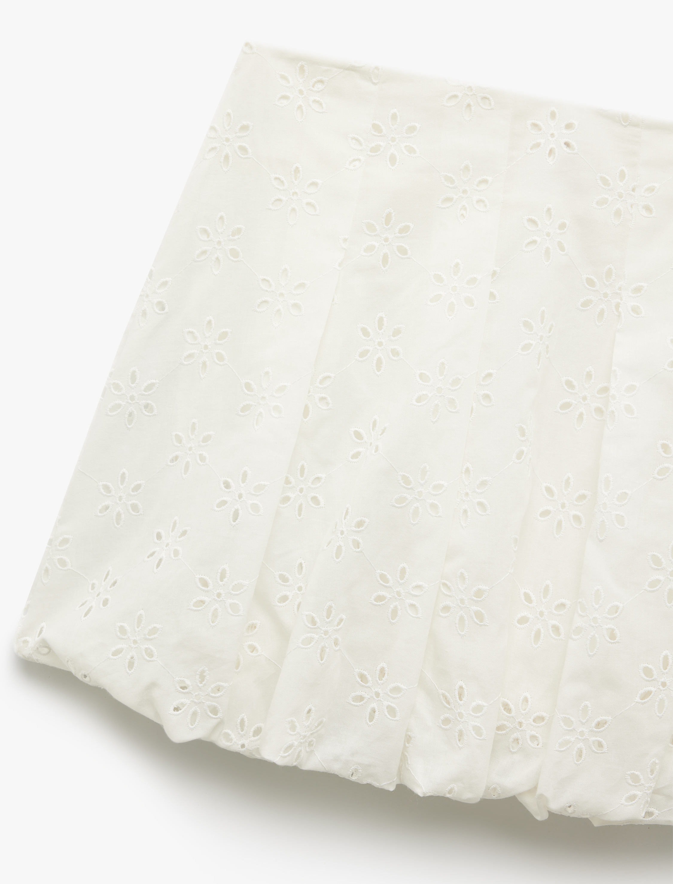   Pamuklu Astarlı Fistolu Brode Detaylı Mini Balon Etek