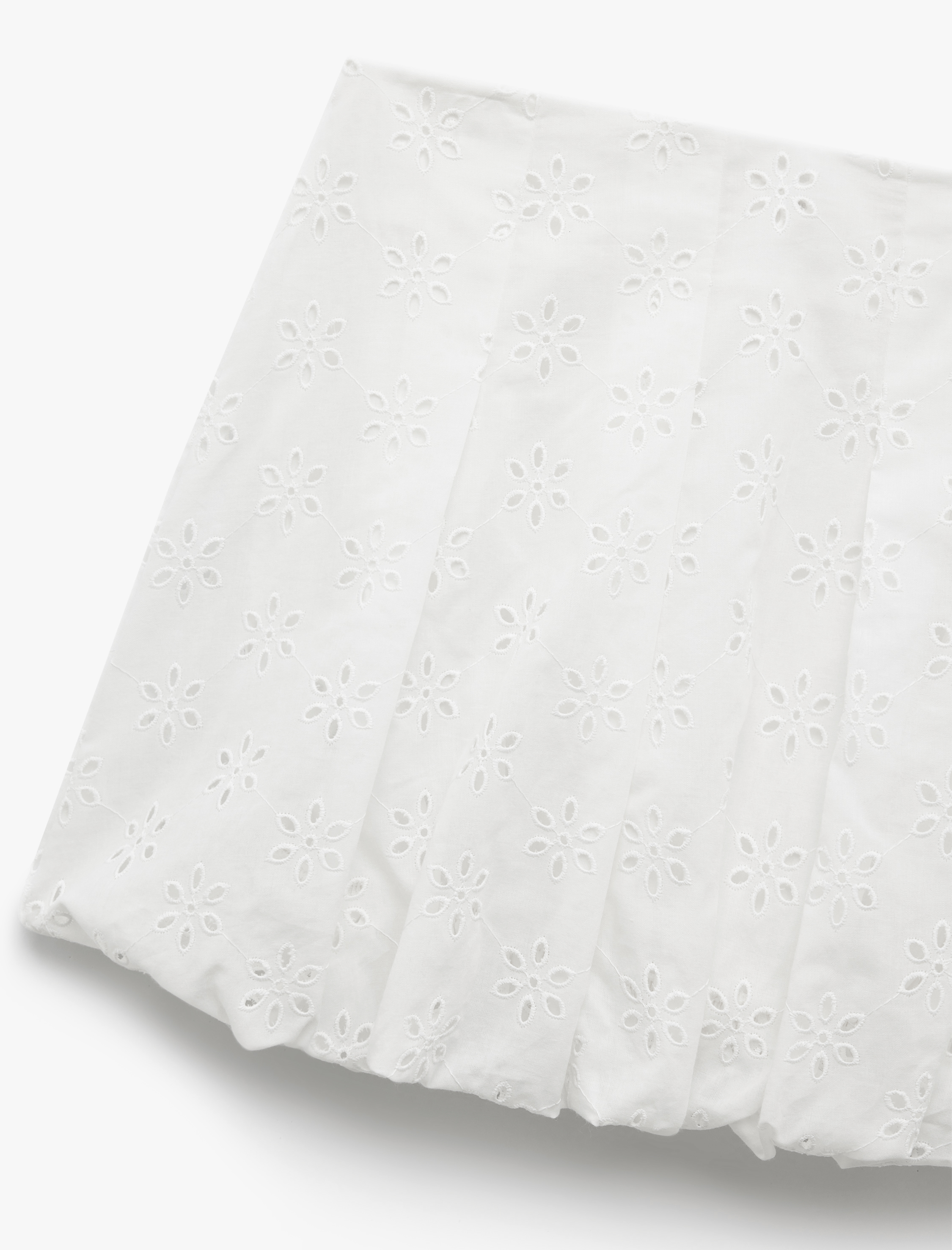   Pamuklu Astarlı Fistolu Brode Detaylı Mini Balon Etek