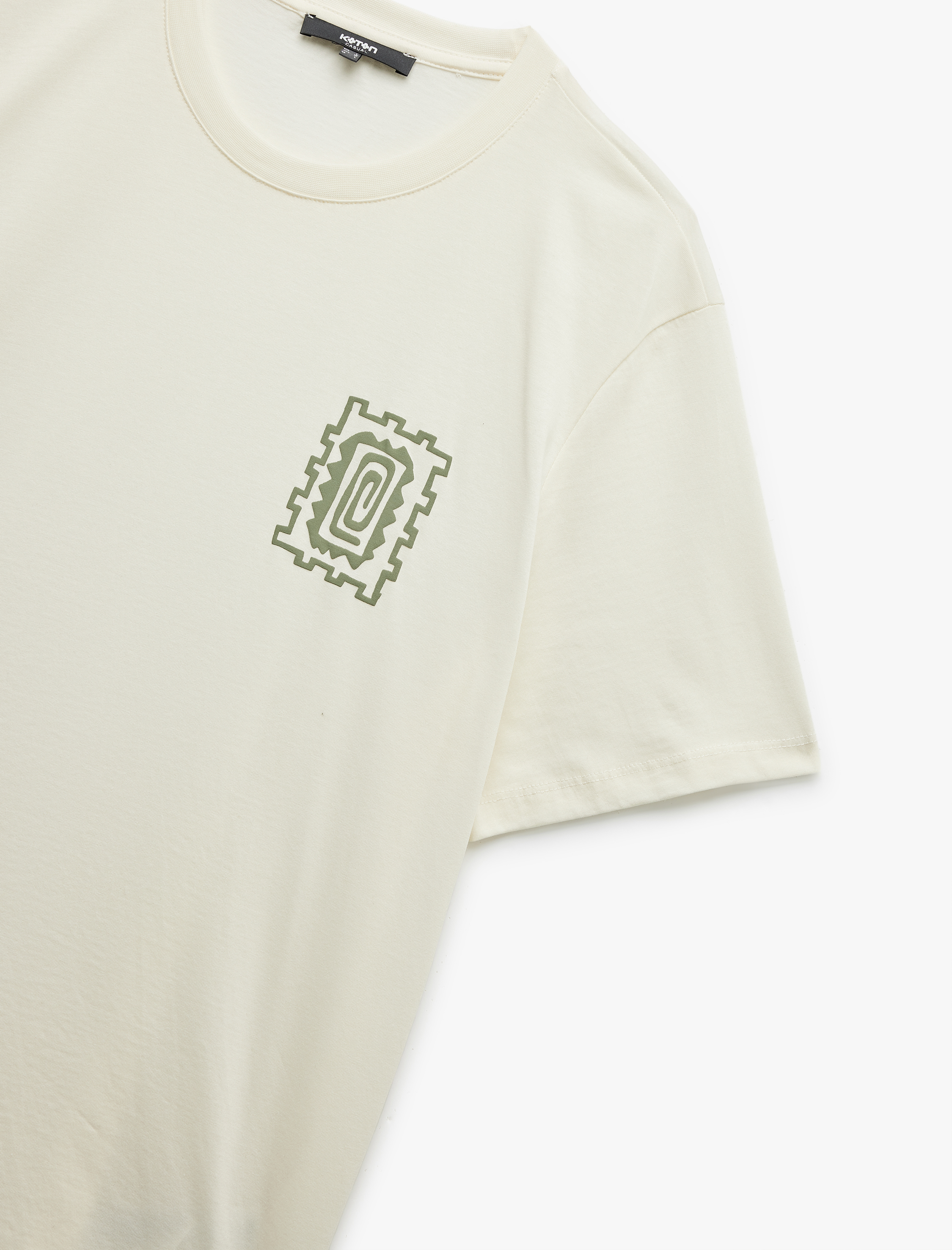   Regular Fit Kısa Kollu Bisiklet Yaka Pamuklu Baskılı Tişört