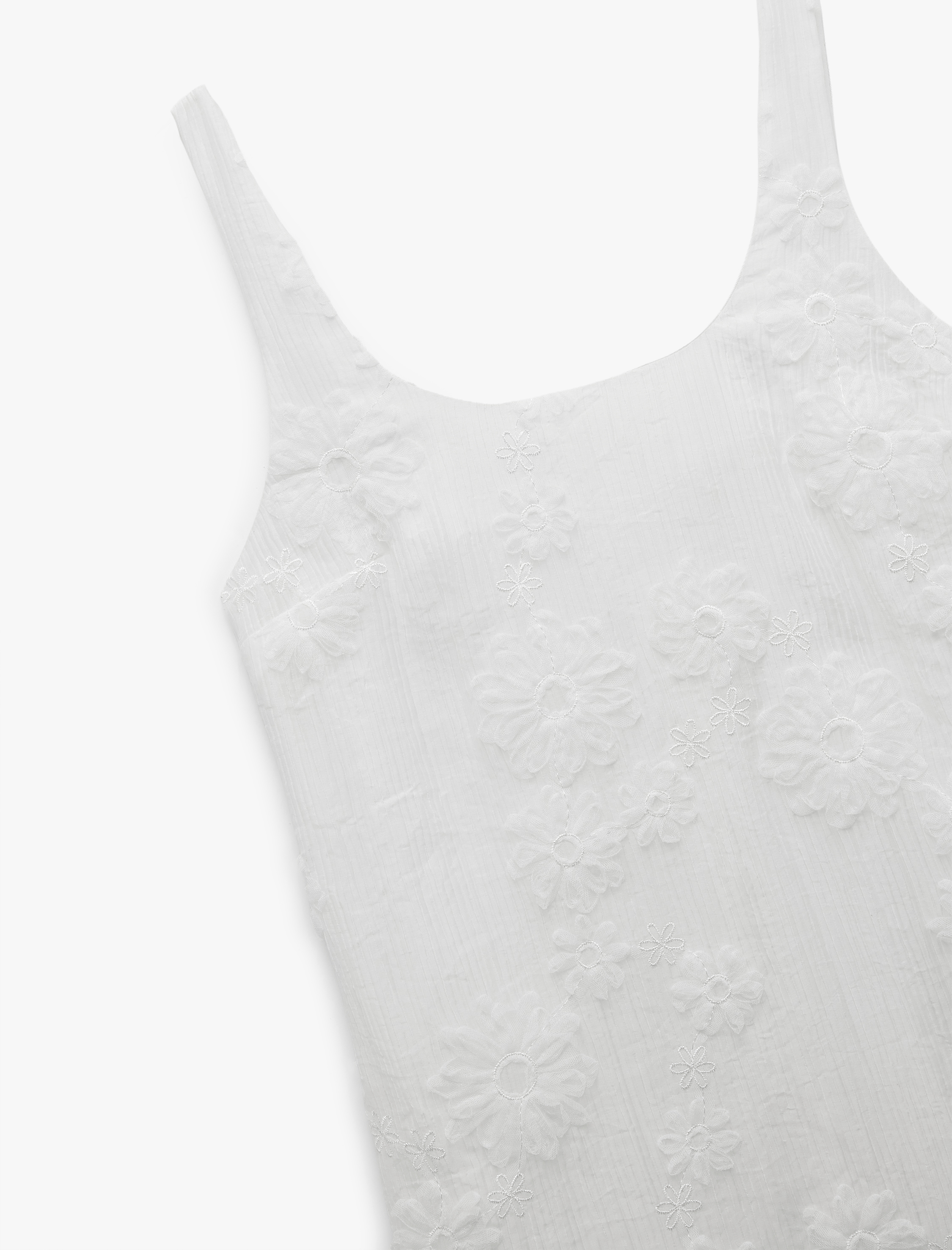   Kolsuz Yuvarlak Yaka Askılı Çiçekli Mini Elbise