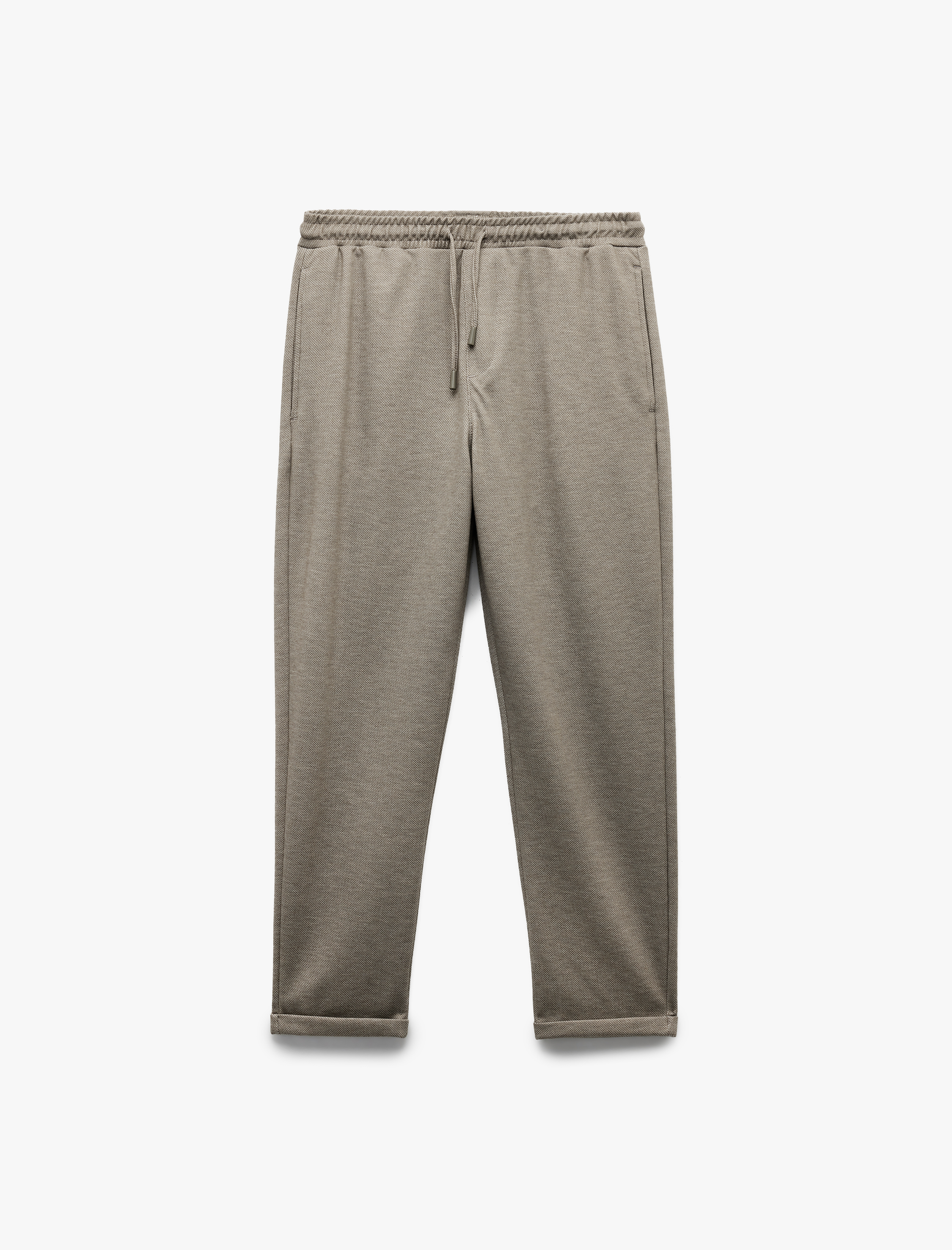   Katlamalı Paça Cep Detaylı Beli Bağcıklı Eşofman Pantolon