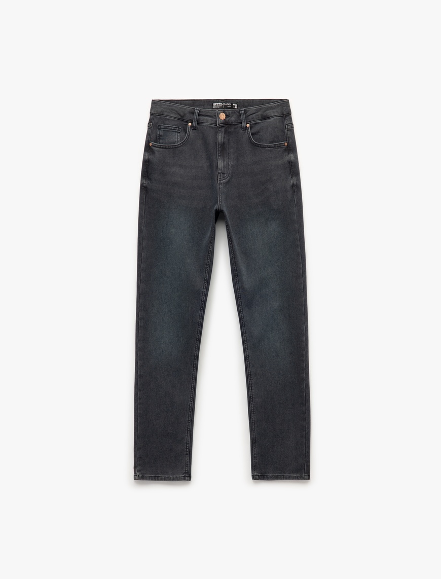   Pamuklu Normal Bel Slim Fit Jean Pantolon - Brad Jean