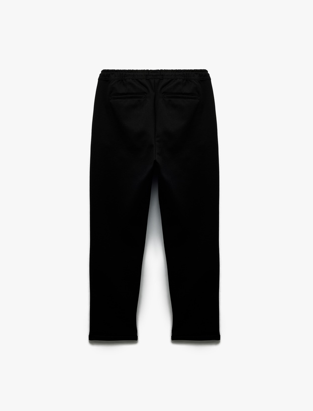 Straight Fit Cep Detaylı Beli Bağcıklı Pantolon_3