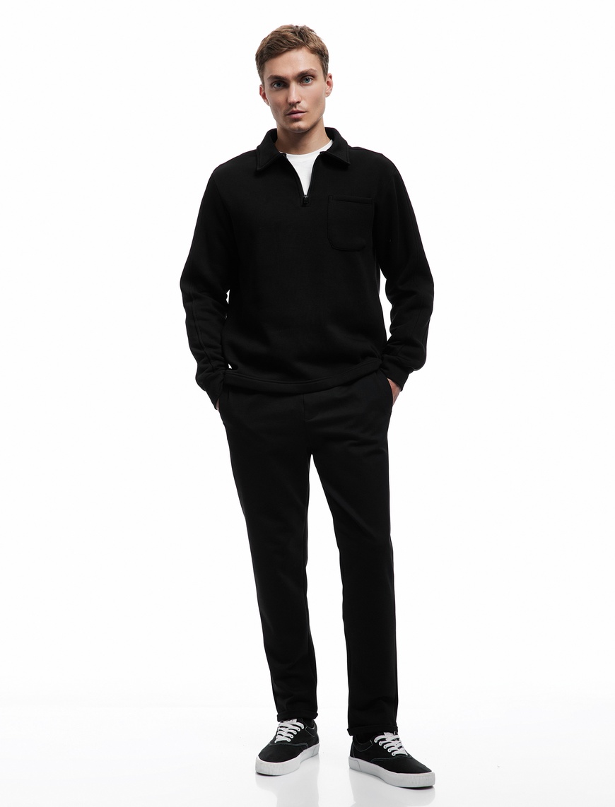   Straight Fit Cep Detaylı Beli Bağcıklı Eşofman Pantolon