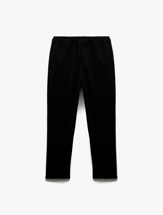 Straight Fit Cep Detaylı Beli Bağcıklı Pantolon_2
