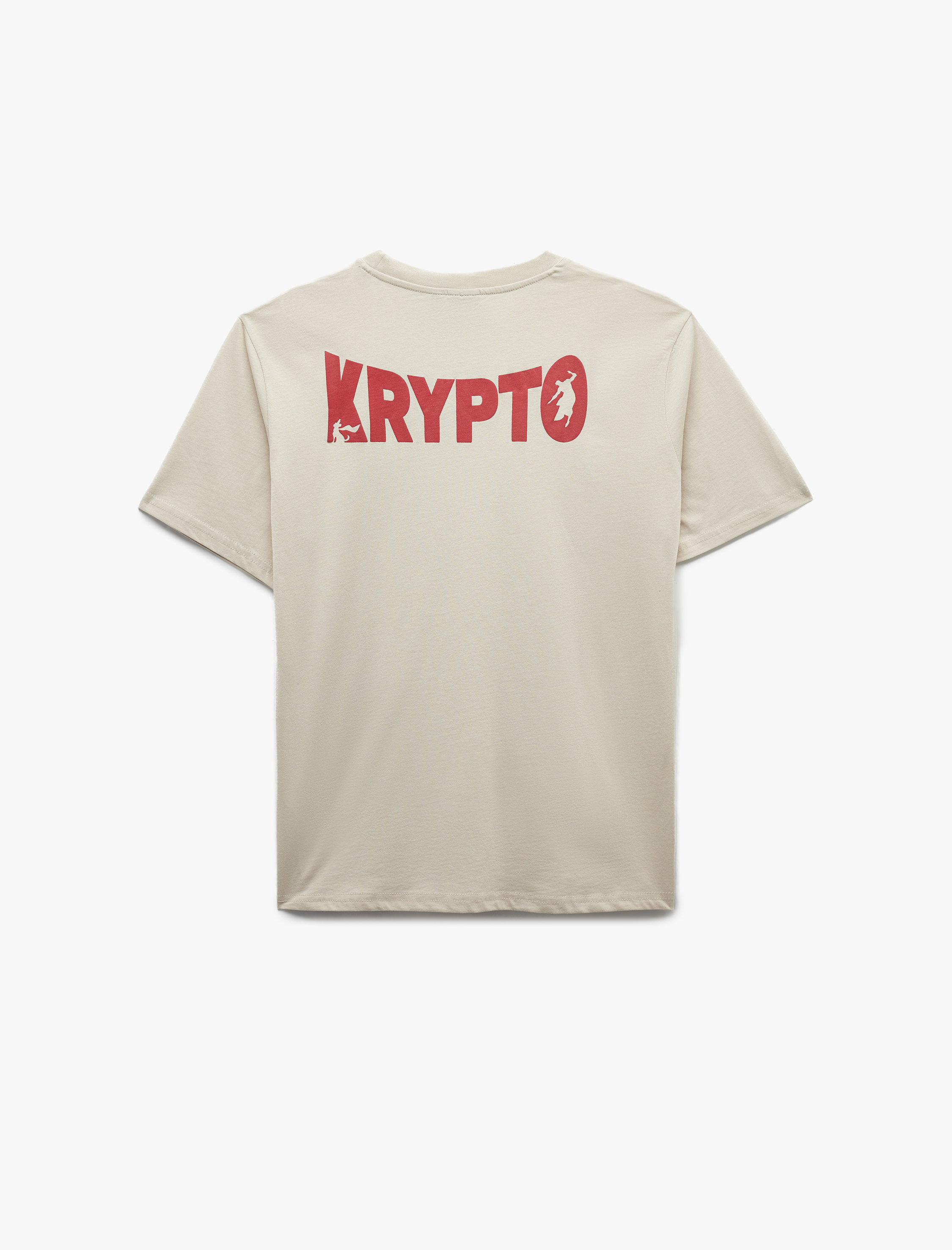 Kısa Kollu Pamuklu Regular Fit Bisiklet Yaka Arkası Baskılı Lisanslı Superman Tişört