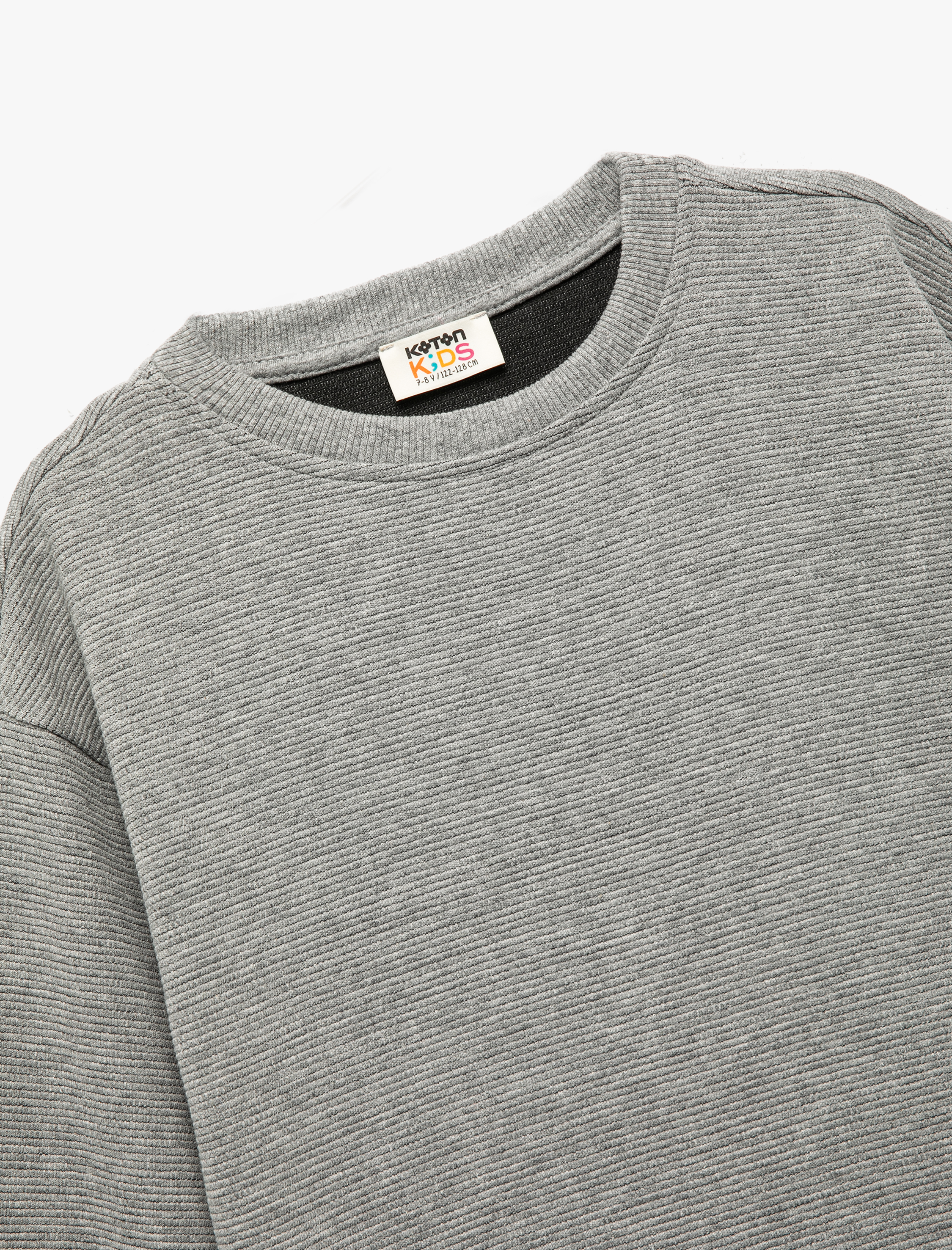  Erkek Çocuk Uzun Kollu Bisiklet Yaka Basic Sweatshirt