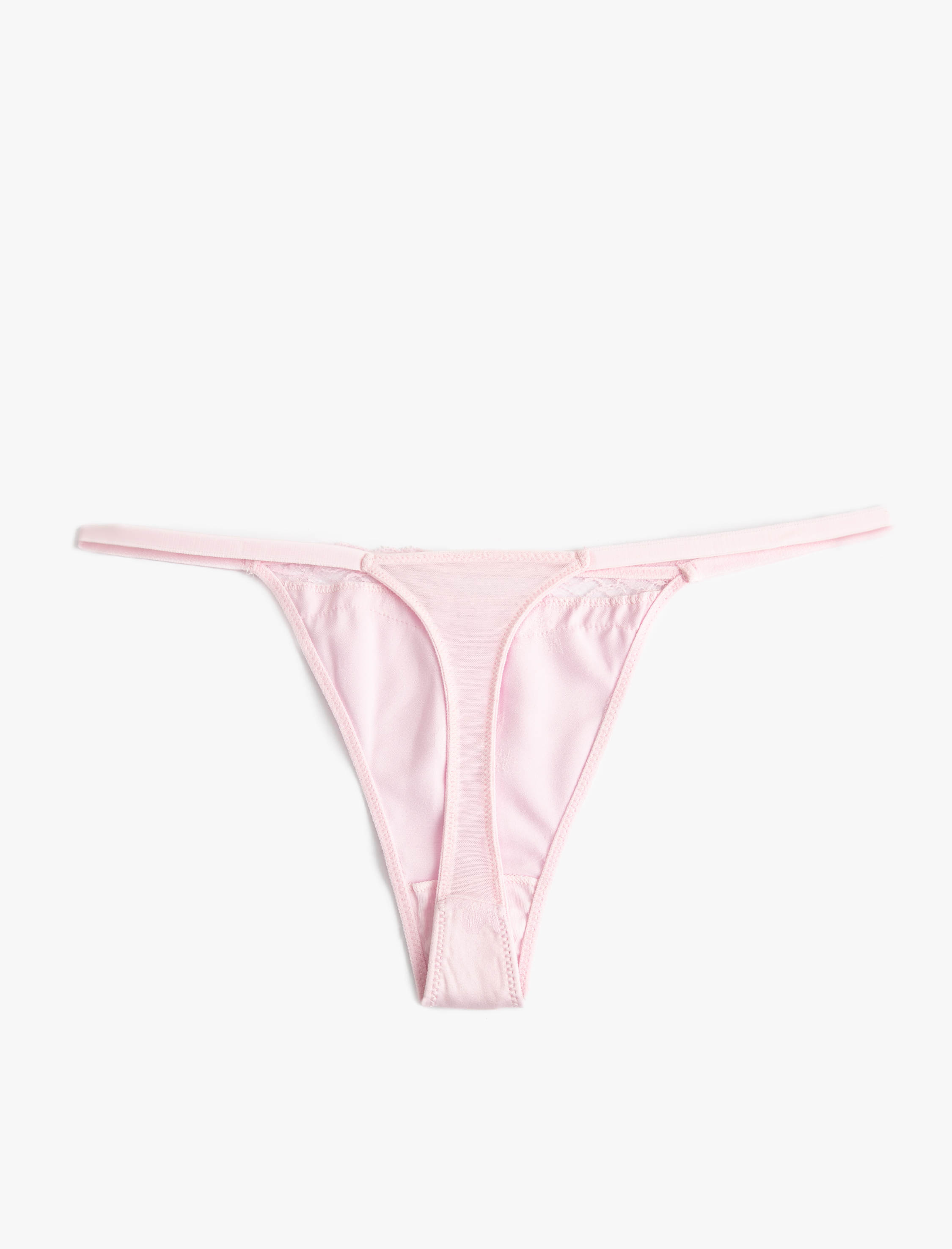   Dantelli Yanları İpli Saten String Külot