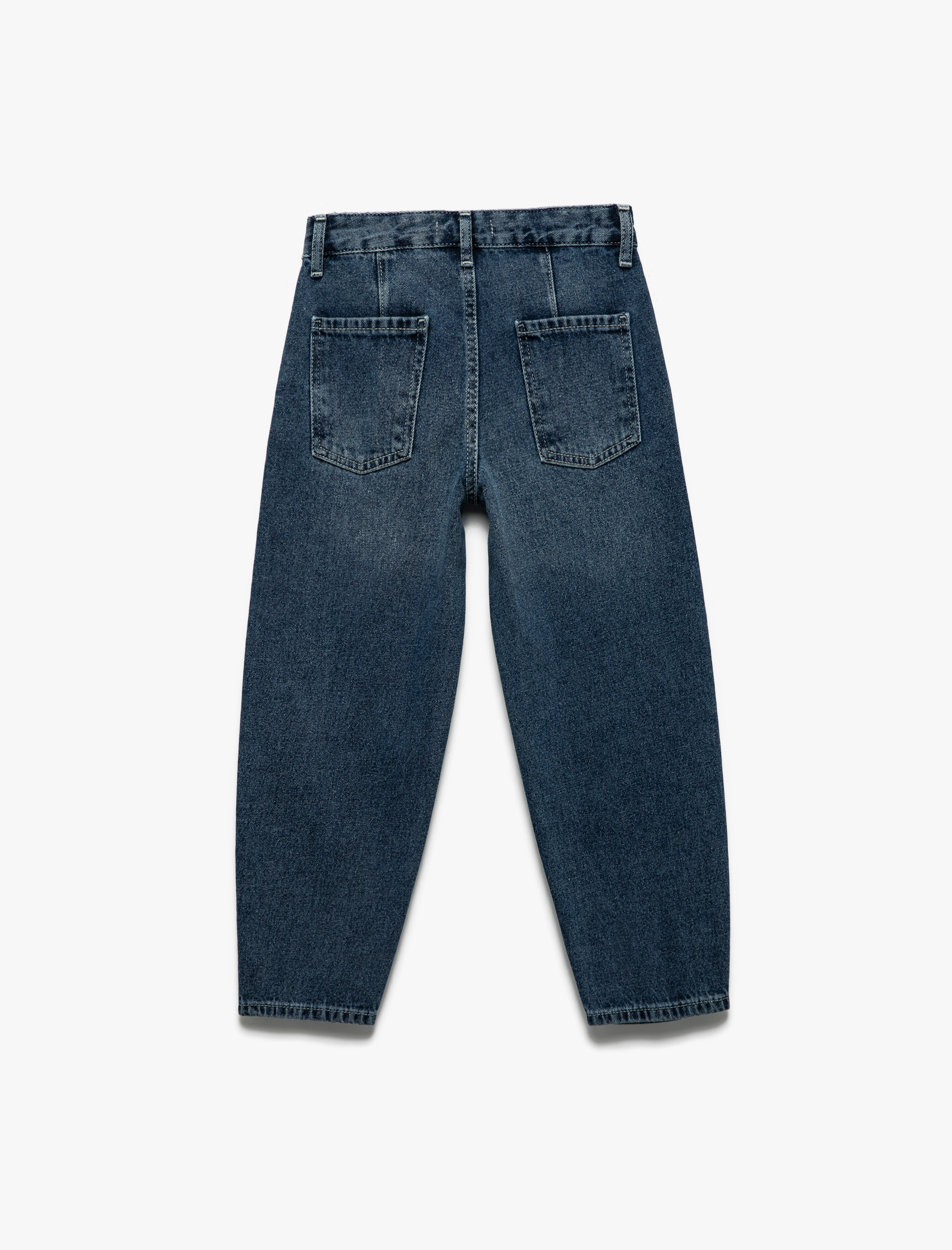  Kız Çocuk Taş Detaylı Pamuklu Rahat Kesim Denim Pantolon