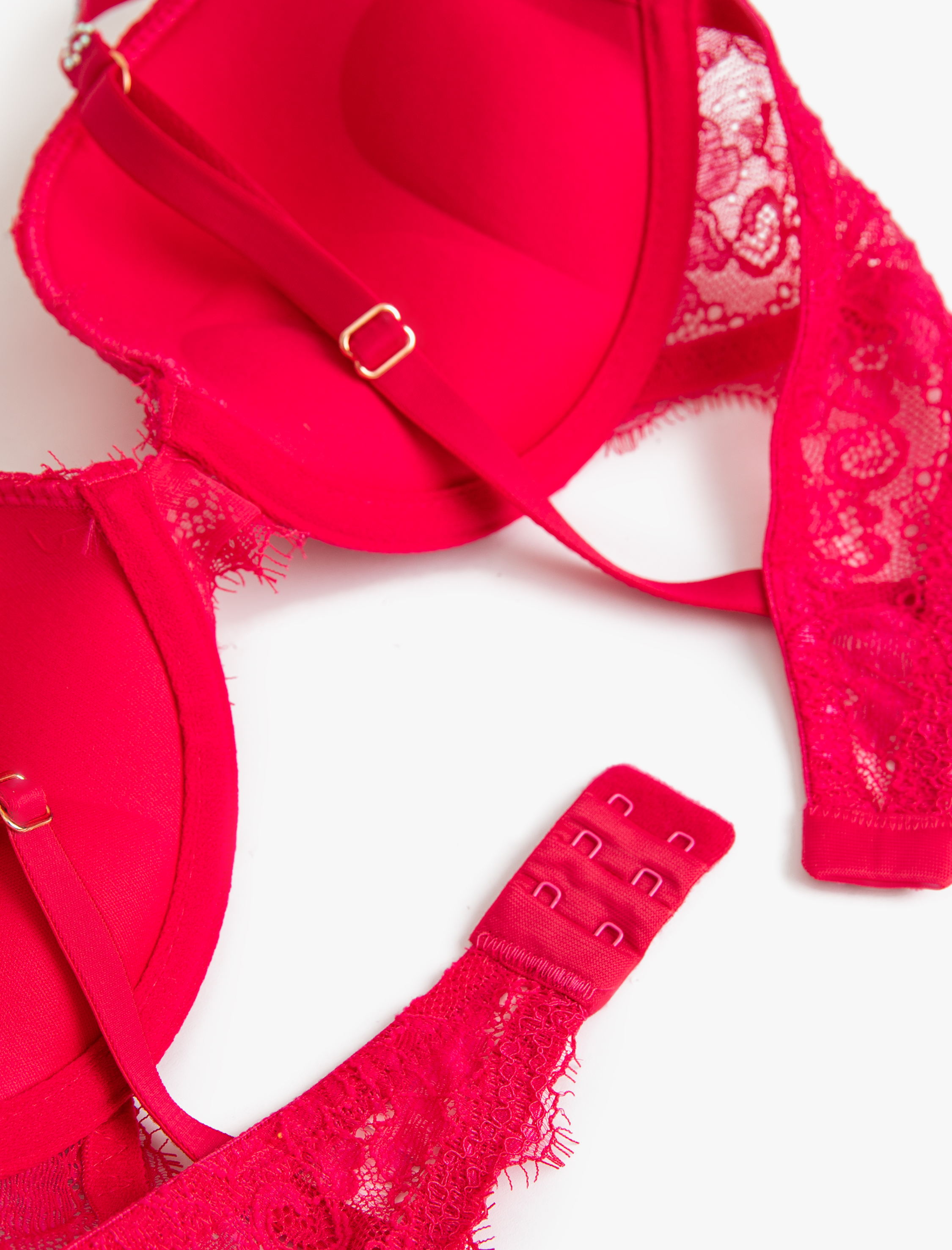   Taş Detaylı Kalpli Destekli Maximizer Dantelli Sütyen