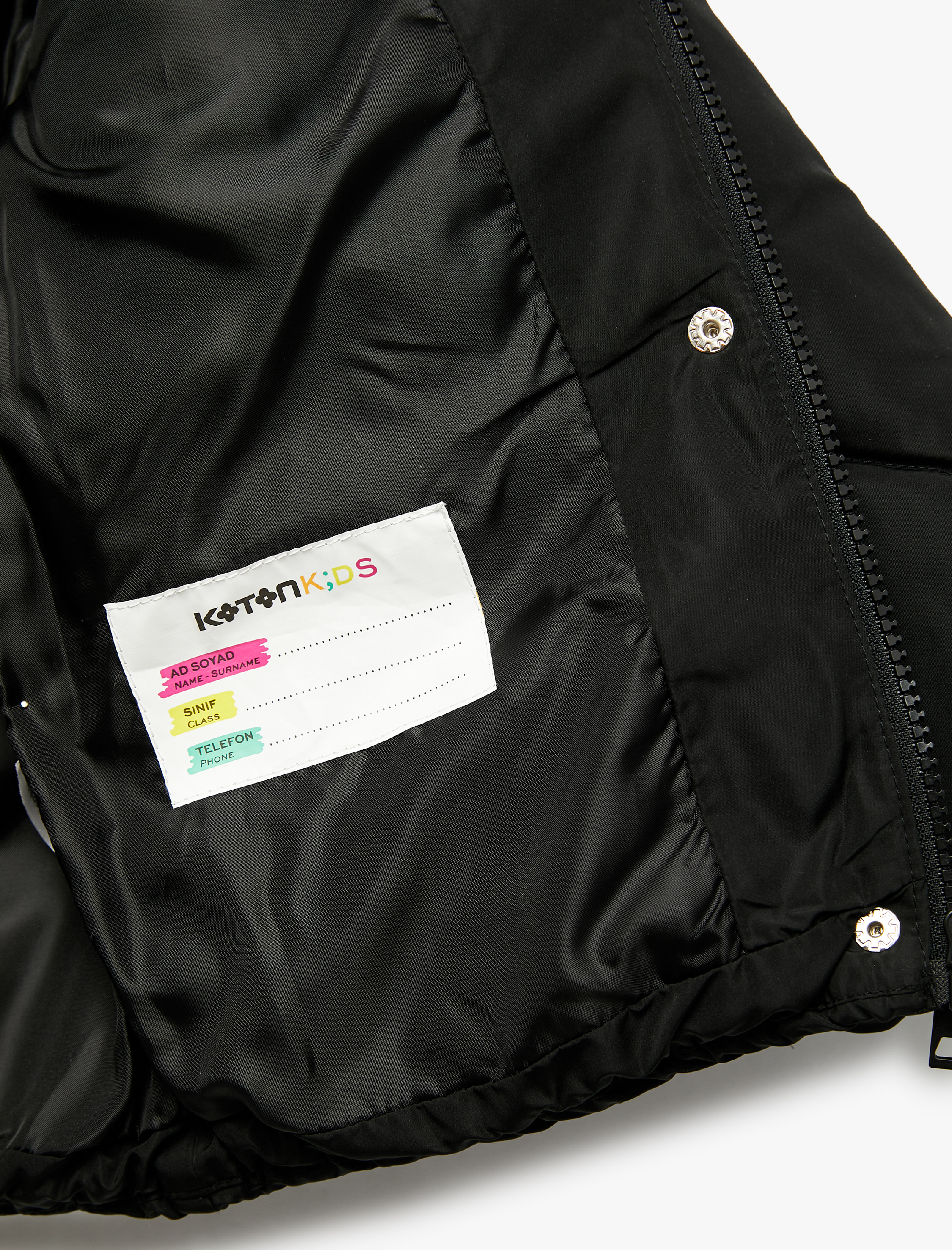  Kız Bebek Uzun Kollu Cepli Kapitone Kapşonlu Mont