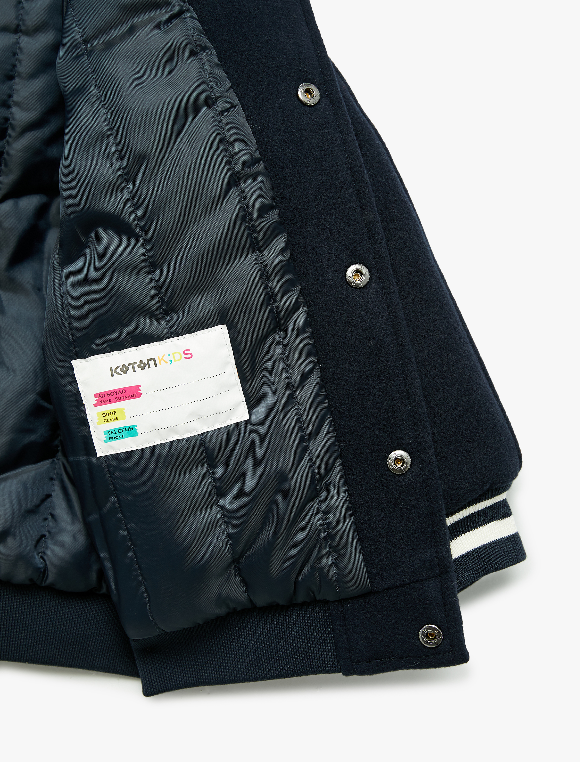  Kız Bebek Uzun Kollu Aplikeli Bebe Yaka Kolej Ceket