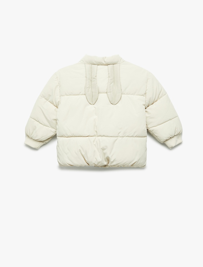 Erkek Bebek Uzun Kollu Cepli Pamuk Astarlı Dik Yaka Şişme Mont