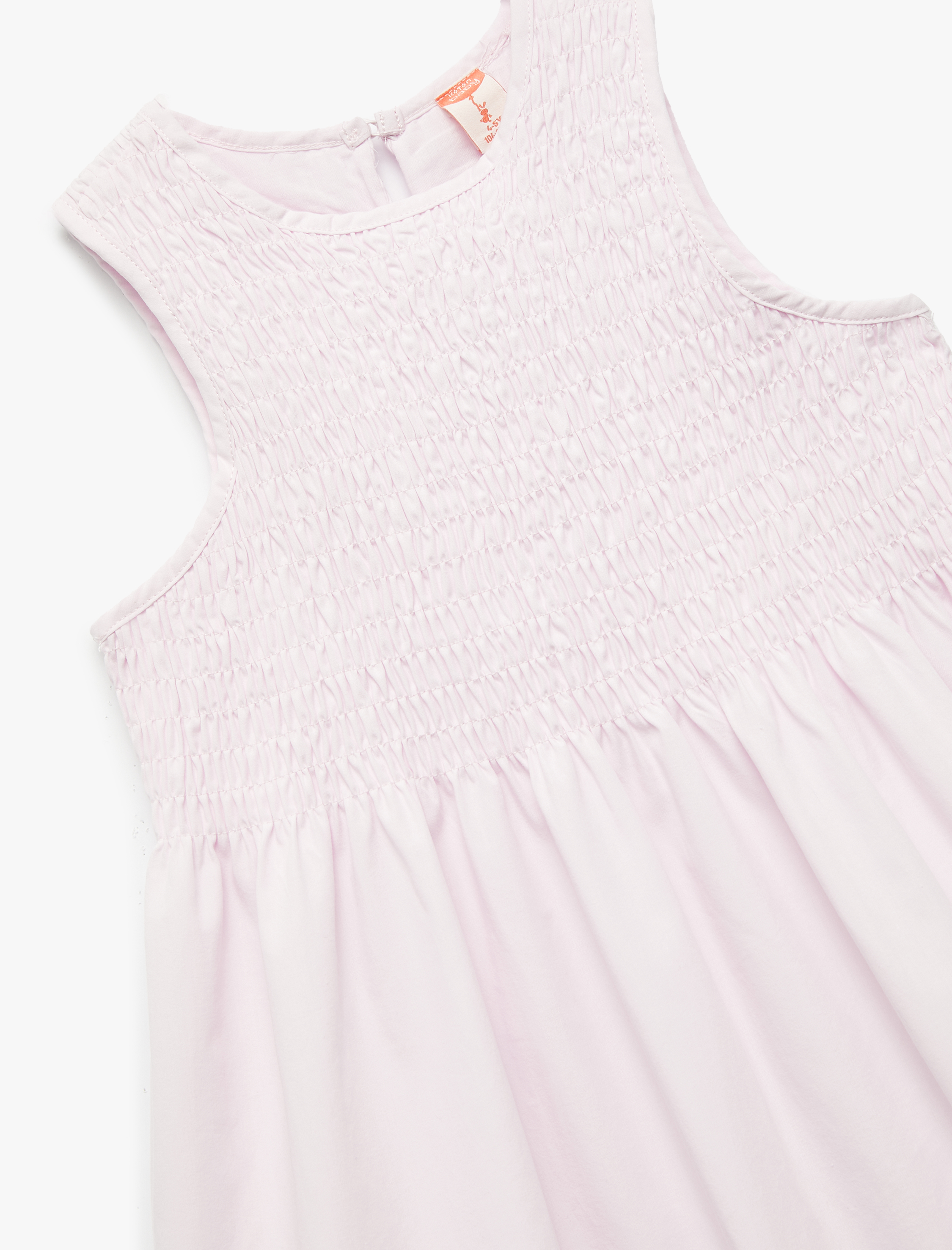  Kız Bebek Pamuklu Kolsuz Bisiklet Yaka Askılı Elbise