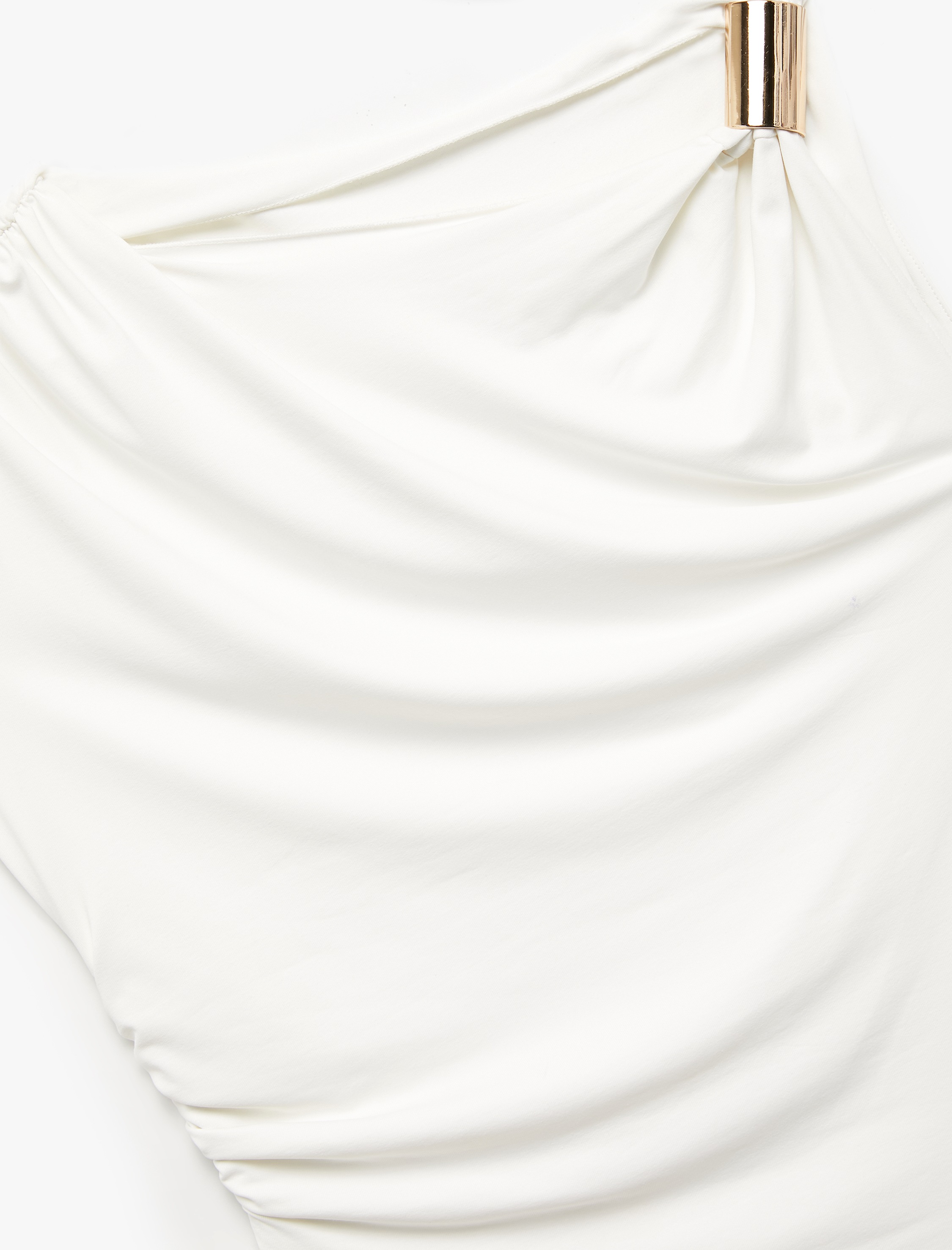   Koton X Zeynep Bastık - Asimetrik Yaka Aksesuarlı Kolsuz Bluz