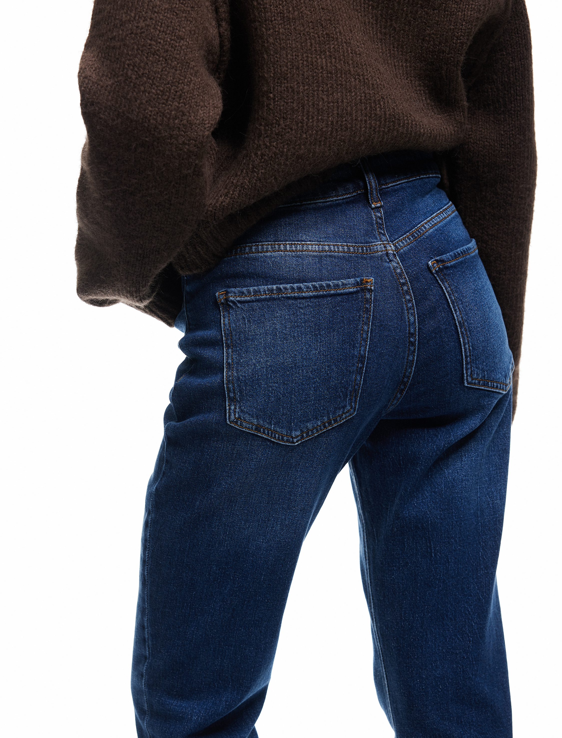   Normal Bel Kısa Düz Paça Dar Kalıp Jean Pantolon - Slim Straight Jeans