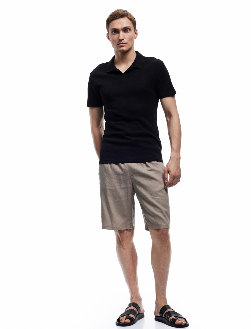   Kısa Kollu Pamuklu Slim Fit Polo Yaka Tişört