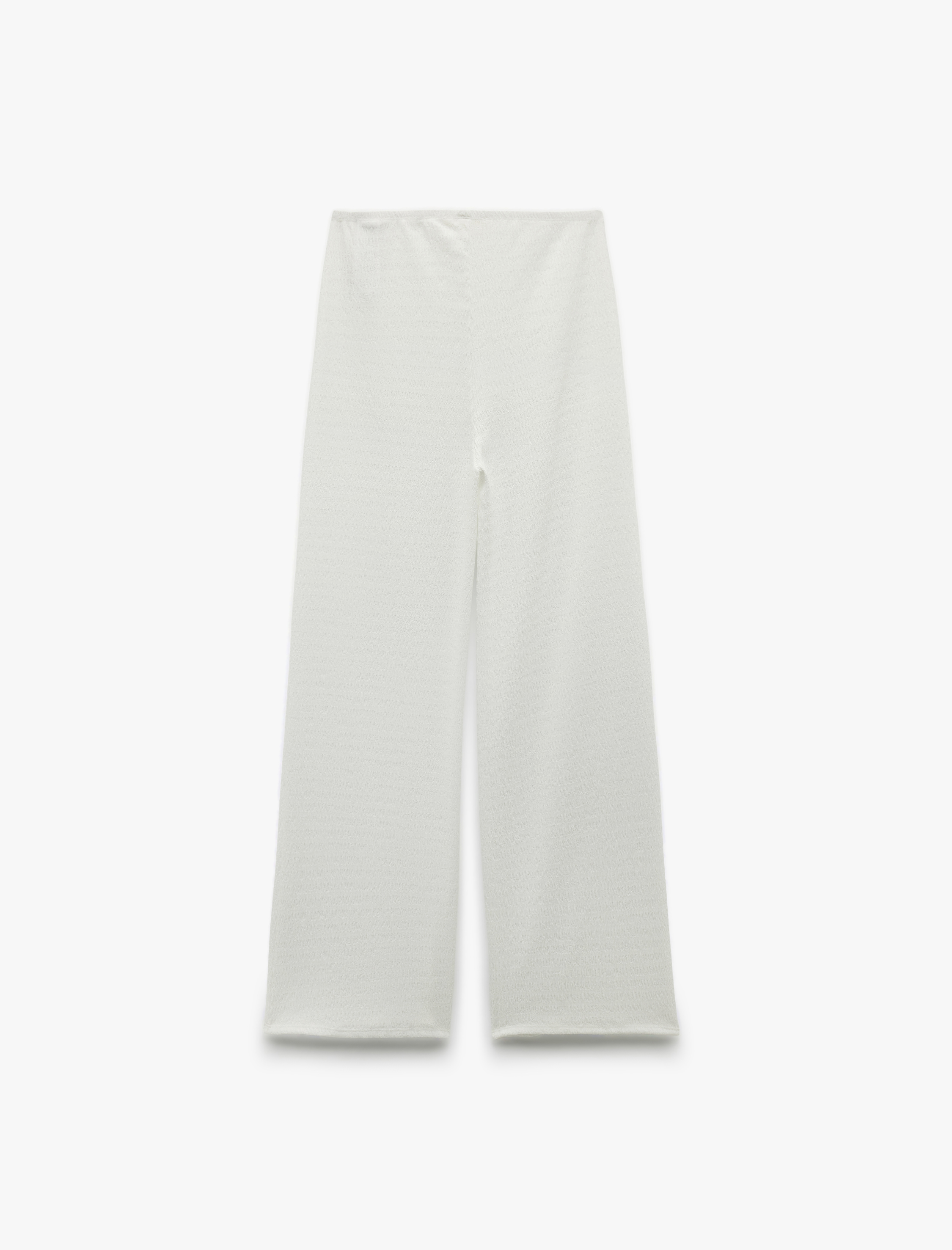   Bürümcük Kumaş Düz Geniş Paça Pantolon