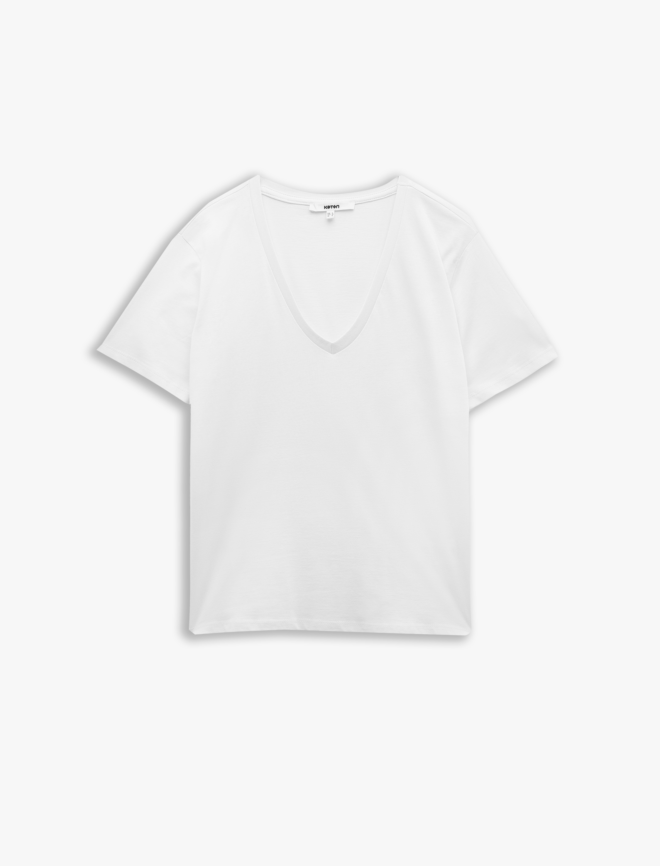   Pamuklu 7'li Kısa Kollu Kadın V Yaka Tişört Seti