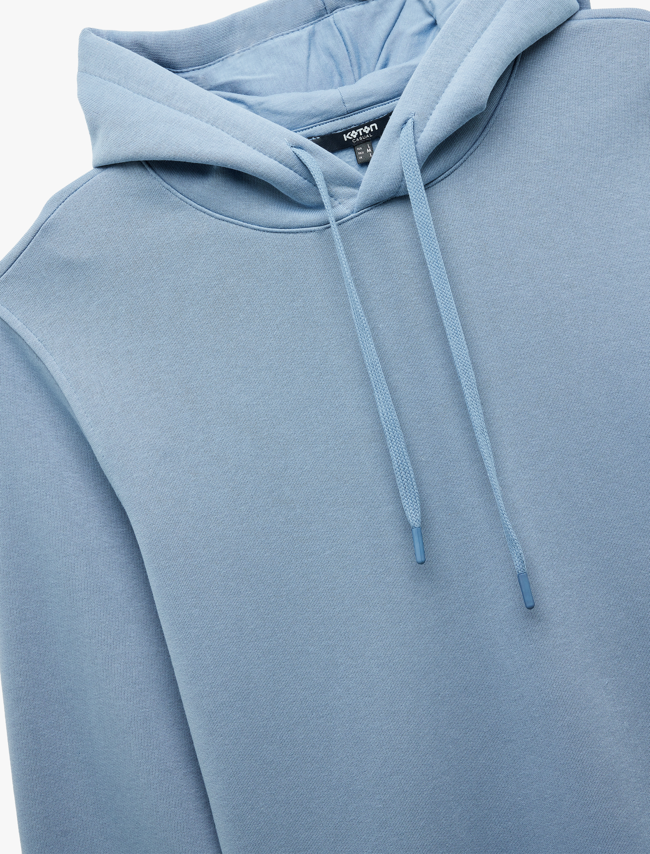   Şardonlu Uzun Kollu Basic Kapşonlu Sweatshirt