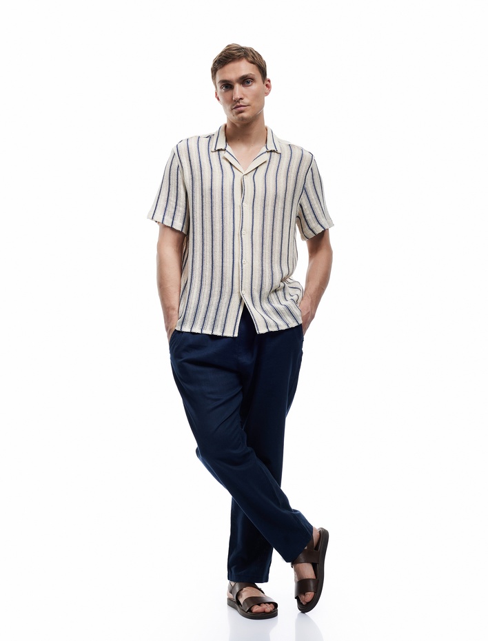  Cep Detaylı Regular Fit Beli Bağcıklı Pantolon