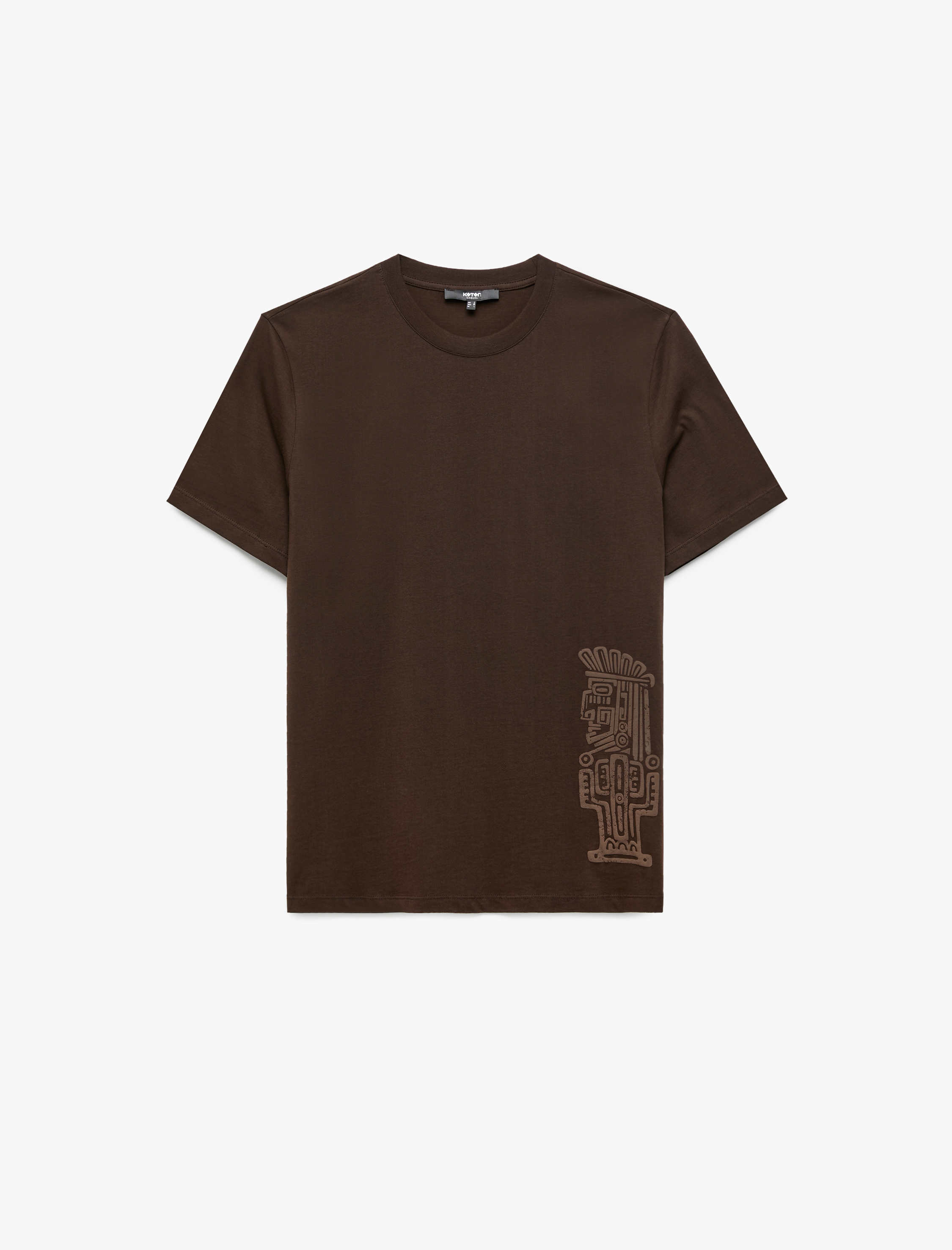   Bisiklet Yaka Regular Fit Kısa Kollu Pamuklu Baskılı Tişört