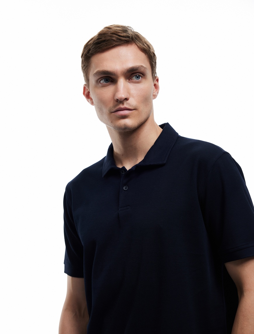   Pamuklu Düğmeli Regular Fit Kısa Kollu Polo Yaka Tişört