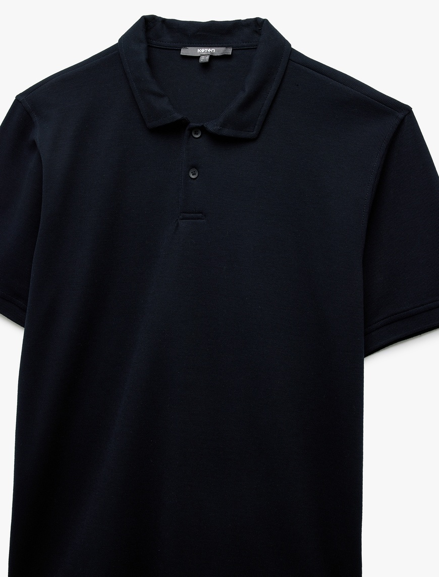   Pamuklu Düğmeli Regular Fit Kısa Kollu Polo Yaka Tişört