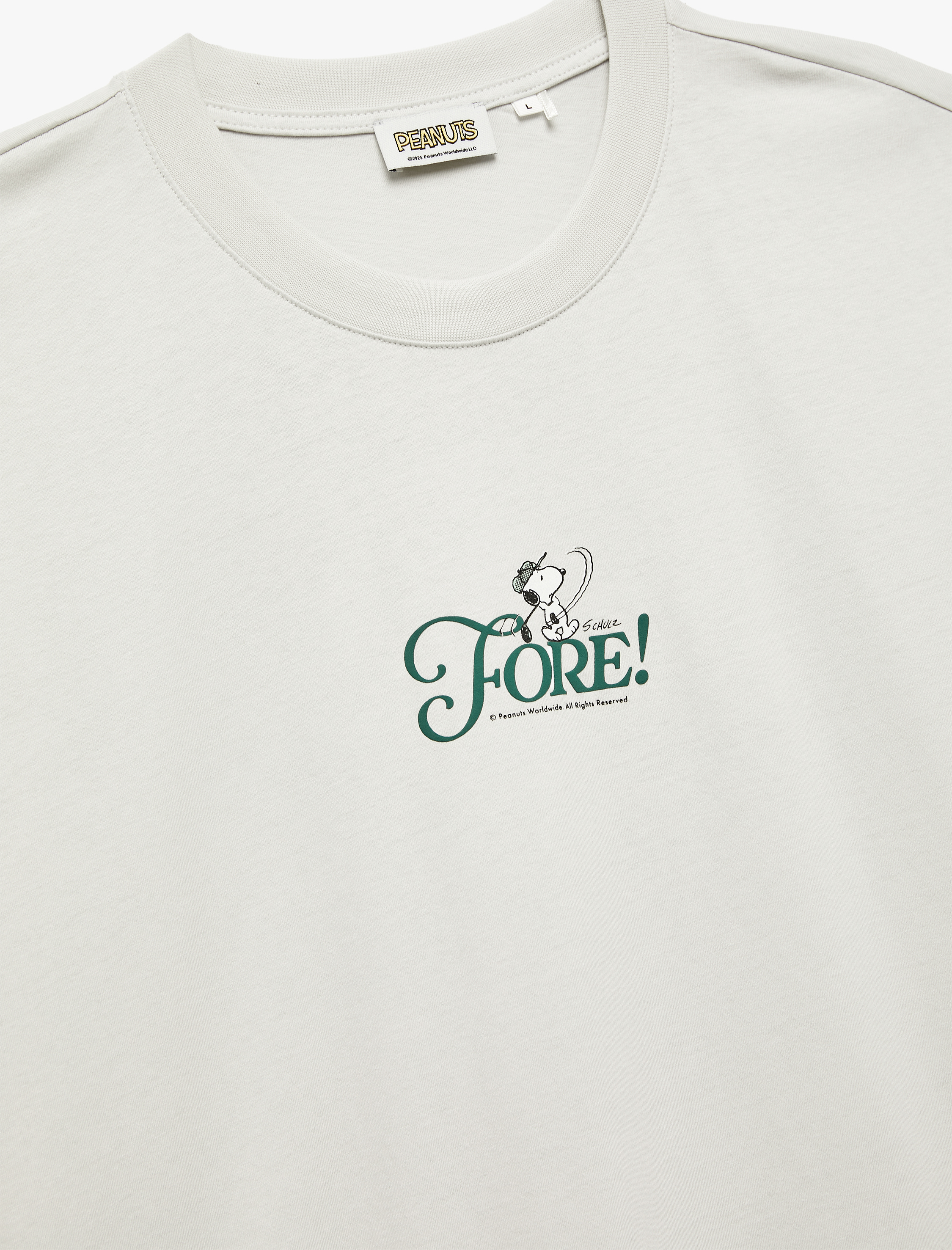   Oversize Pamuklu Kısa Kollu Lisanslı Snoopy Baskılı Tişört