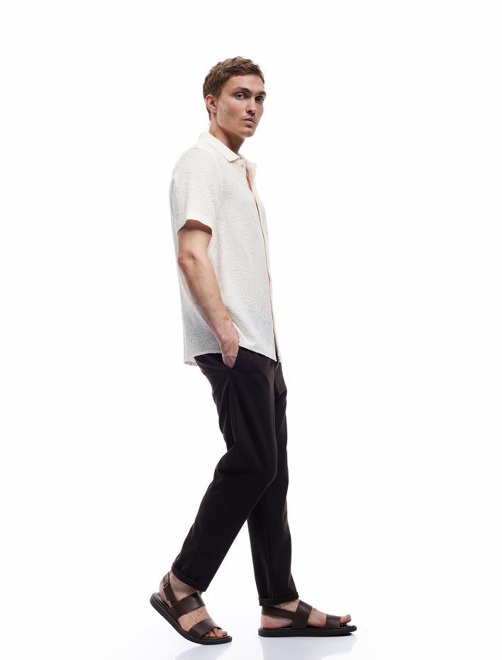  Katlamalı Paça Cep Detaylı Beli Bağcıklı Eşofman Pantolon