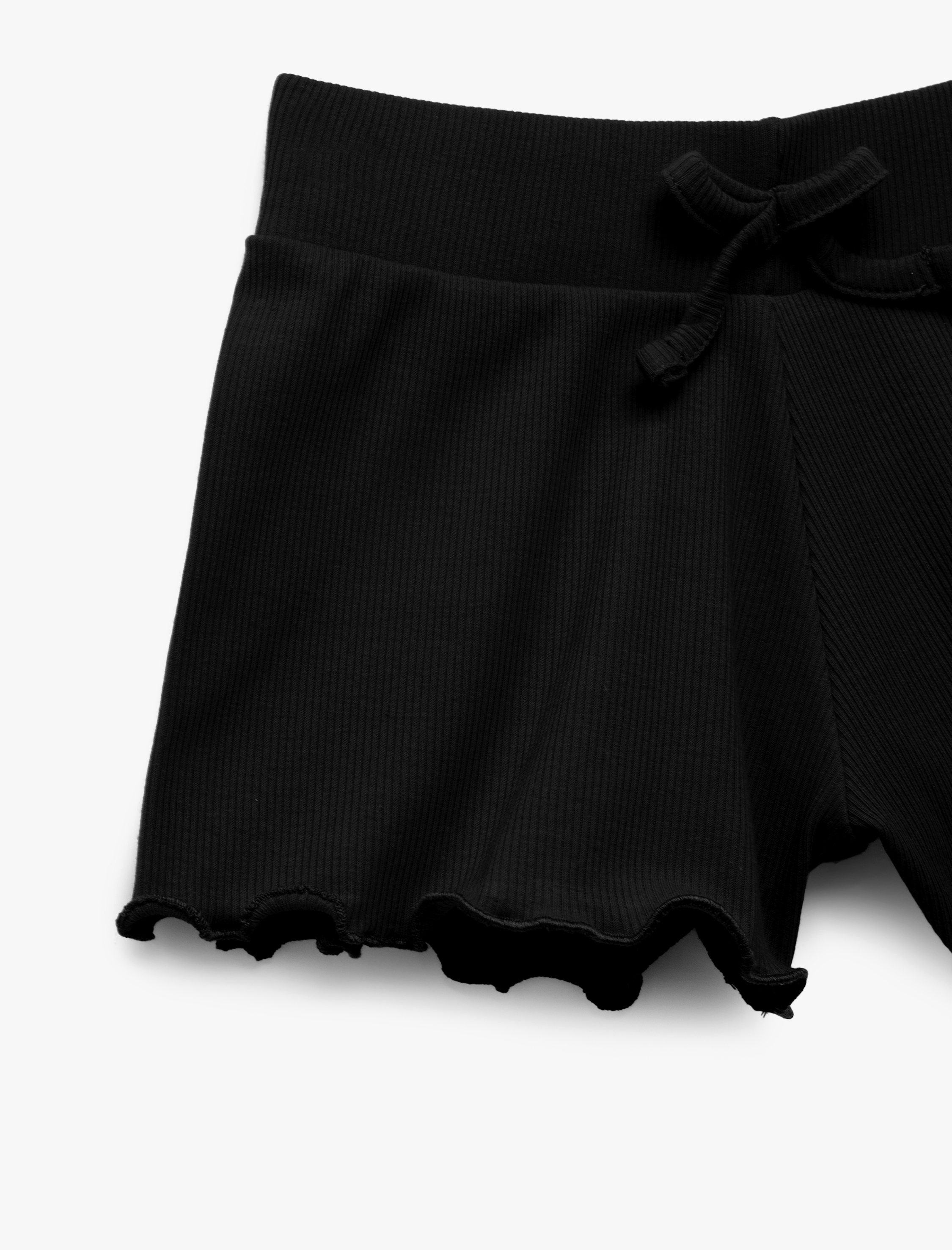  Kız Çocuk Kaşkorse Pamuklu Fiyonklu Mini Şort