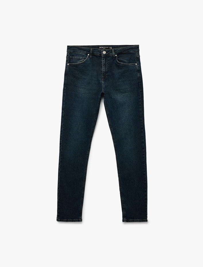 Normal Bel Pamuklu Slim Fit Jean Pantolon - Brad Jean