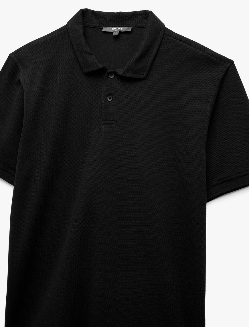   Pamuklu Düğmeli Regular Fit Kısa Kollu Polo Yaka Tişört