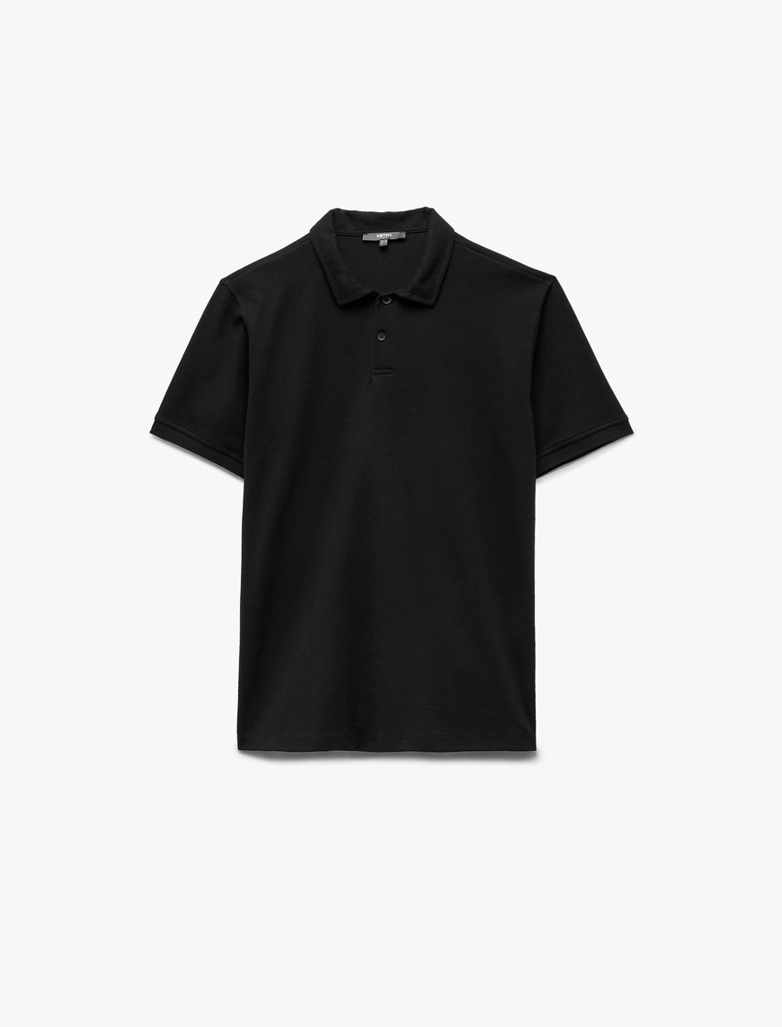   Pamuklu Düğmeli Regular Fit Kısa Kollu Polo Yaka Tişört