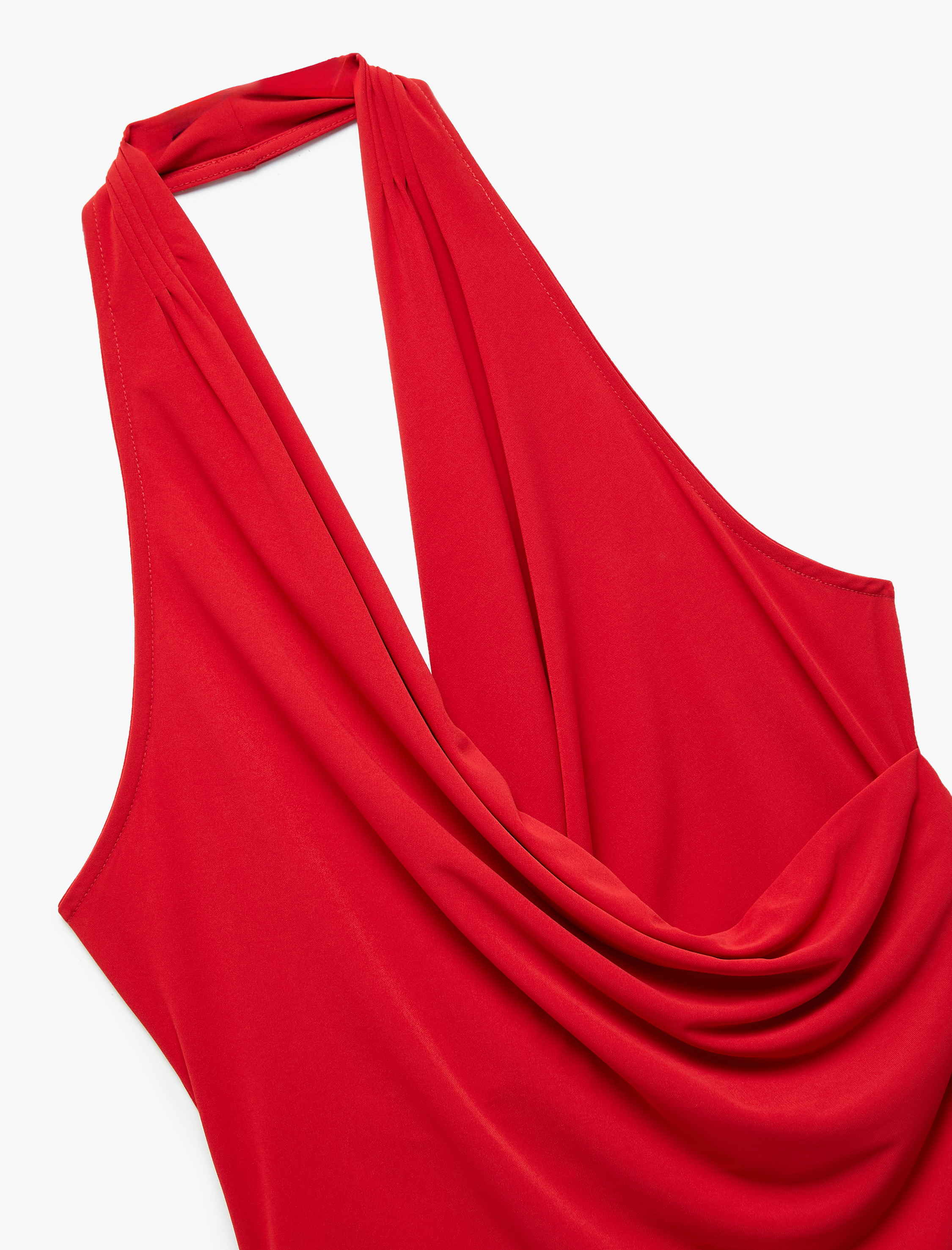   Koton X Zeynep Bastık - Sırt Dekolteli Asimetrik Kesim Kruvaze Degaje Yaka Bluz