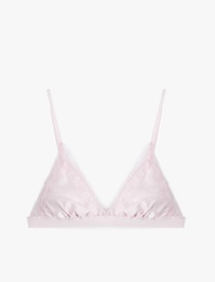 Dantel Detaylı Saten Üçgen Bralet Sütyen