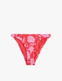 Dokulu Çiçekli Brazilian Bikini Altı