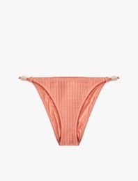 Boncuklu Dokulu İpli Slip Bikini Altı