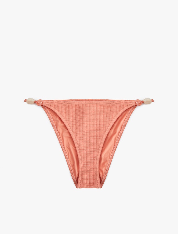 Boncuklu Dokulu İpli Slip Bikini Altı_0