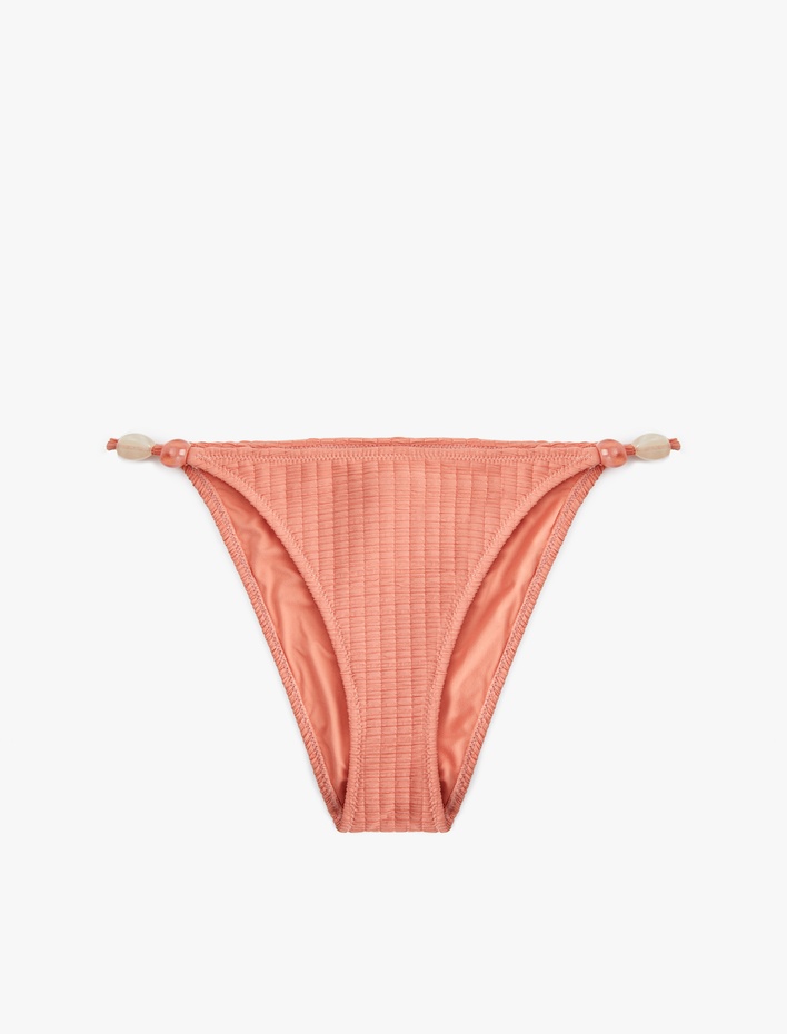  Boncuklu Dokulu İpli Slip Bikini Altı