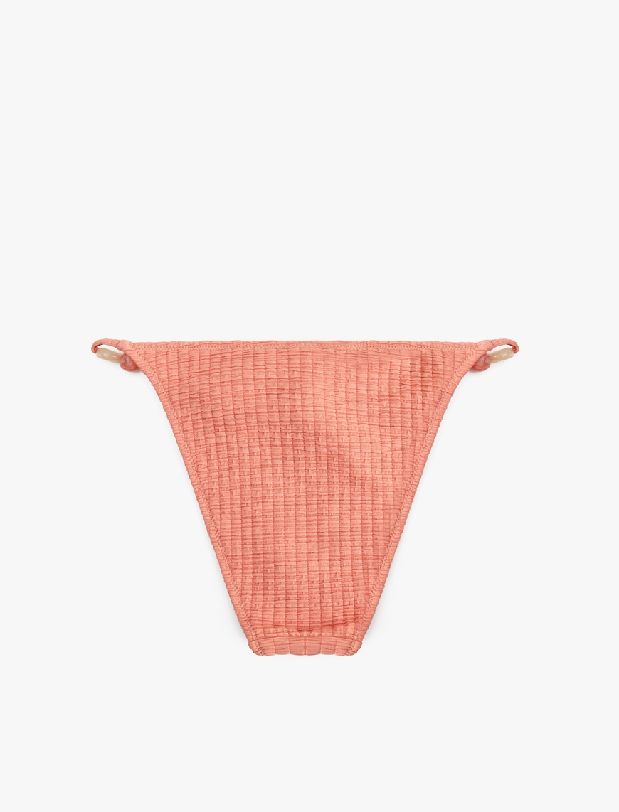   Boncuklu Dokulu İpli Slip Bikini Altı