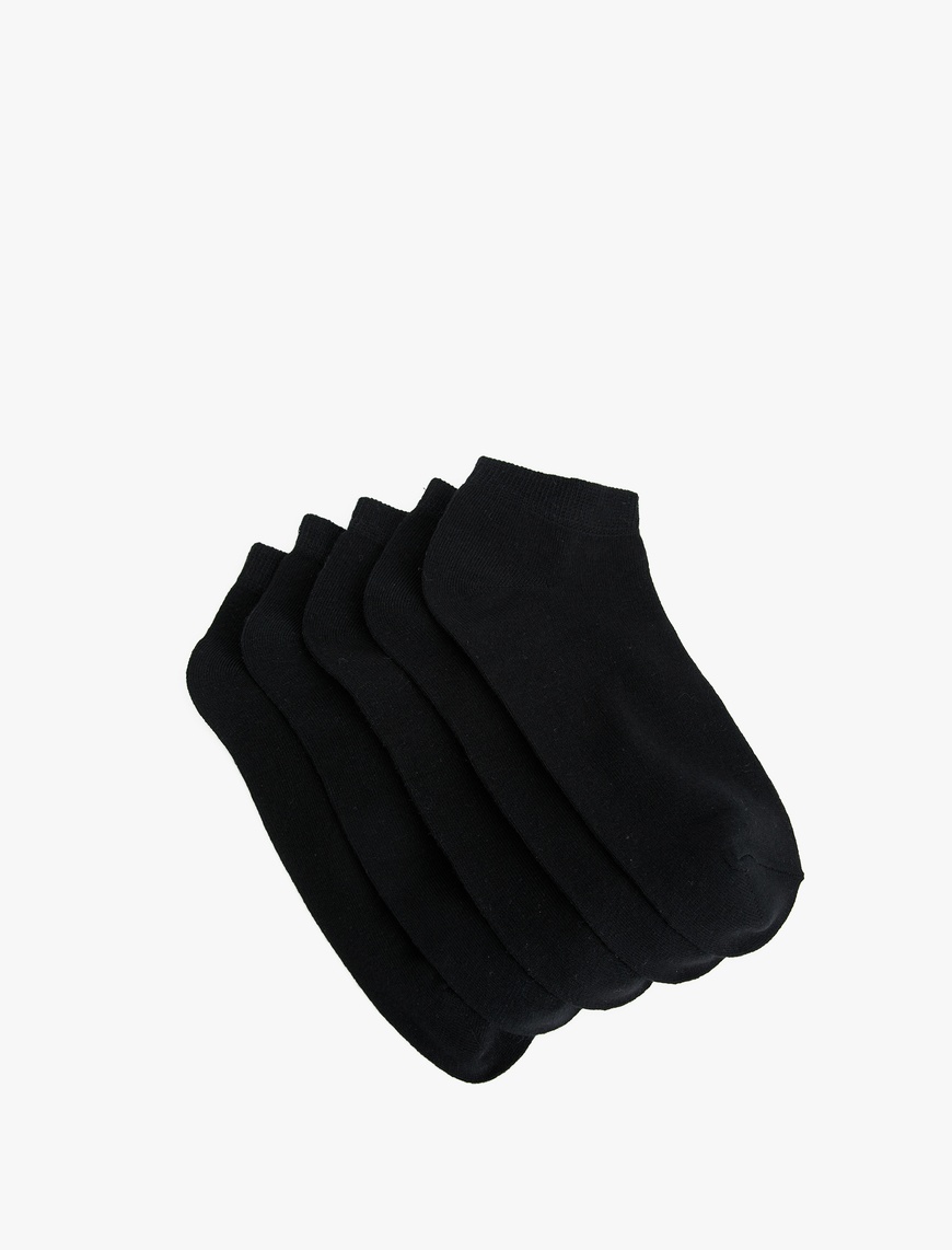  Erkek Pamuklu Basic 5'li Patik Çorap Seti