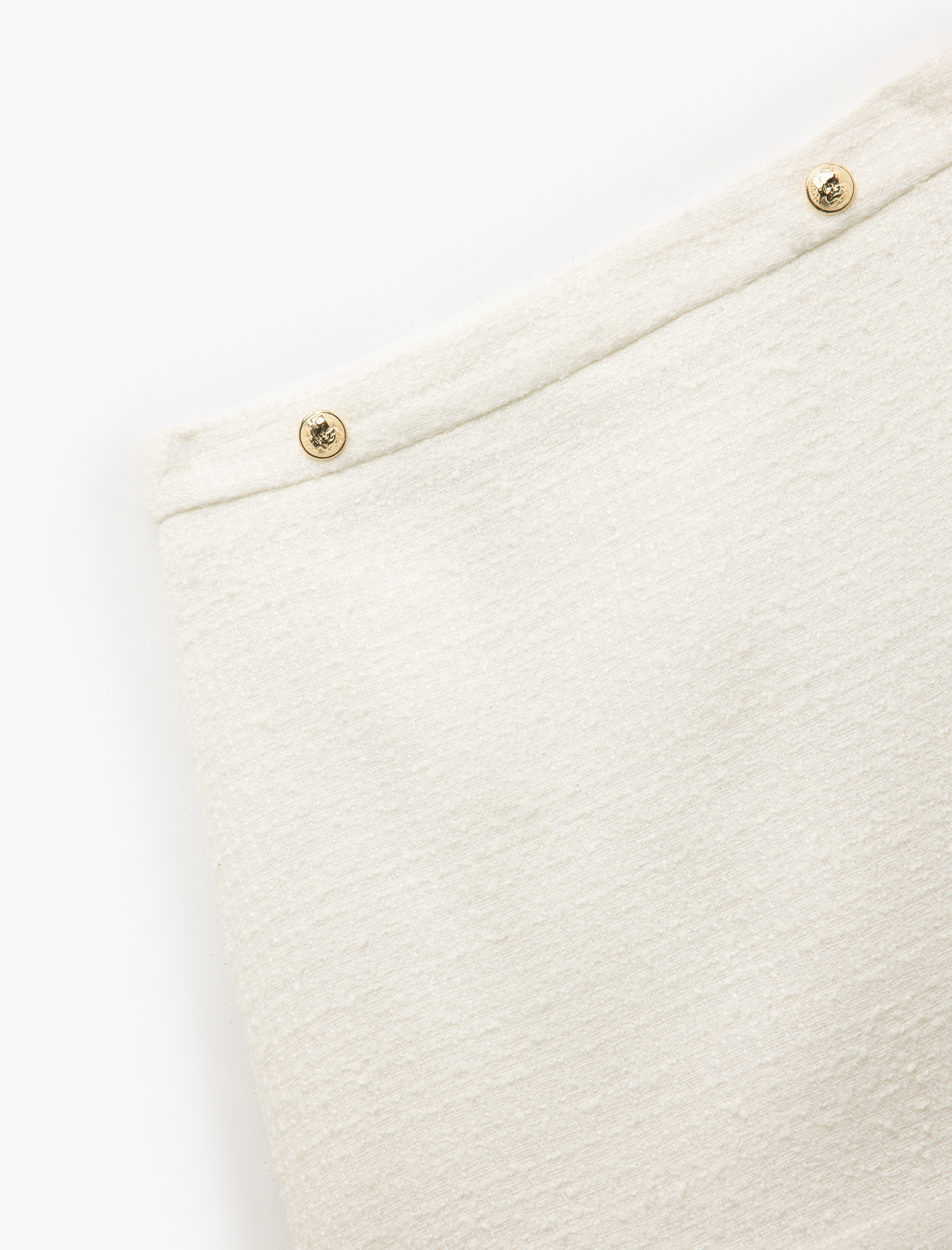   Metal Aksesuarlı A Kesim Yüksek Bel Tüvit Mini Etek