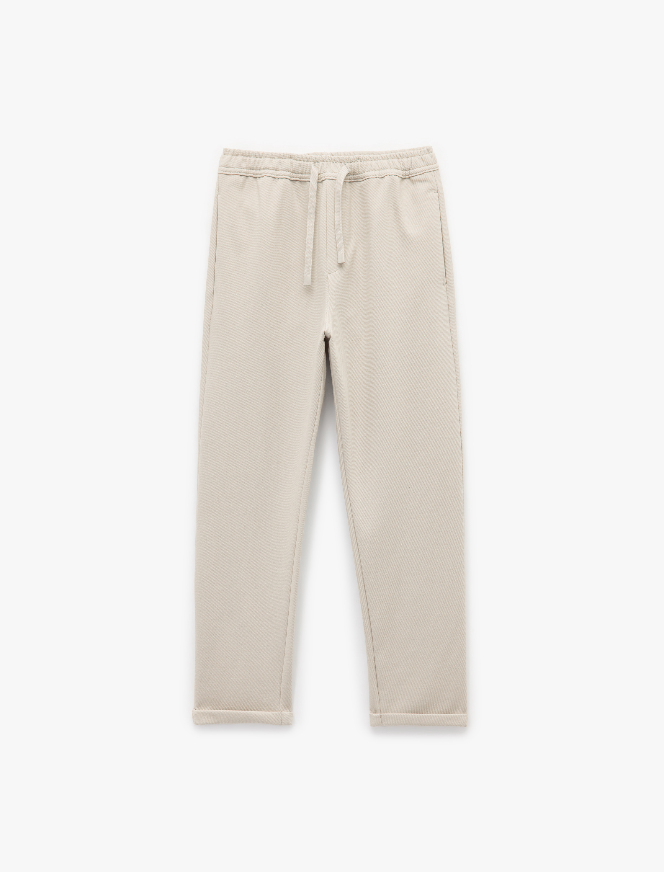   Cep Detaylı Katlamalı Paça Rahat Kesim Beli Bağcıklı Pantolon