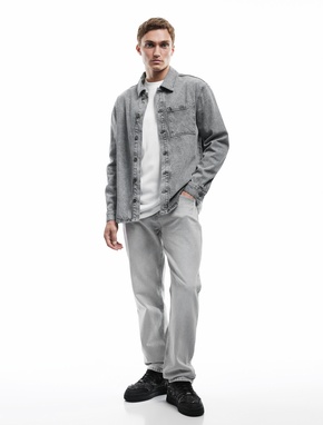 Pamuklu Normal Bel Vintage Straight Fit Jean Pantolon