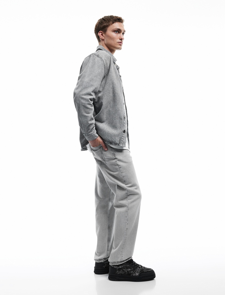   Pamuklu Normal Bel Vintage Straight Fit Jean Pantolon