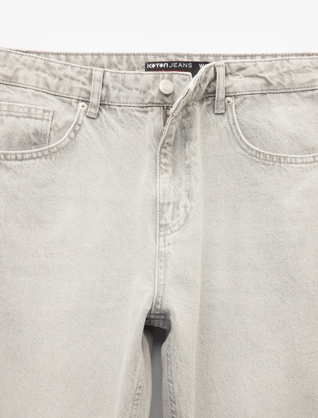 Pamuklu Normal Bel Vintage Straight Fit Jean Pantolon_7