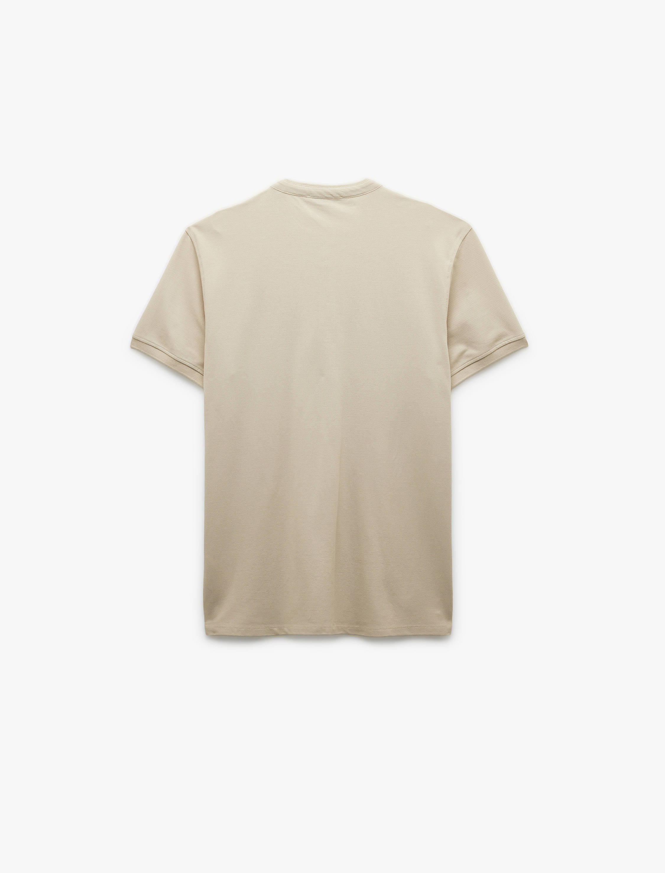   Kısa Kollu Pike Kumaş Regular Fit Pamuklu Düğmeli Hakim Yaka Tişört