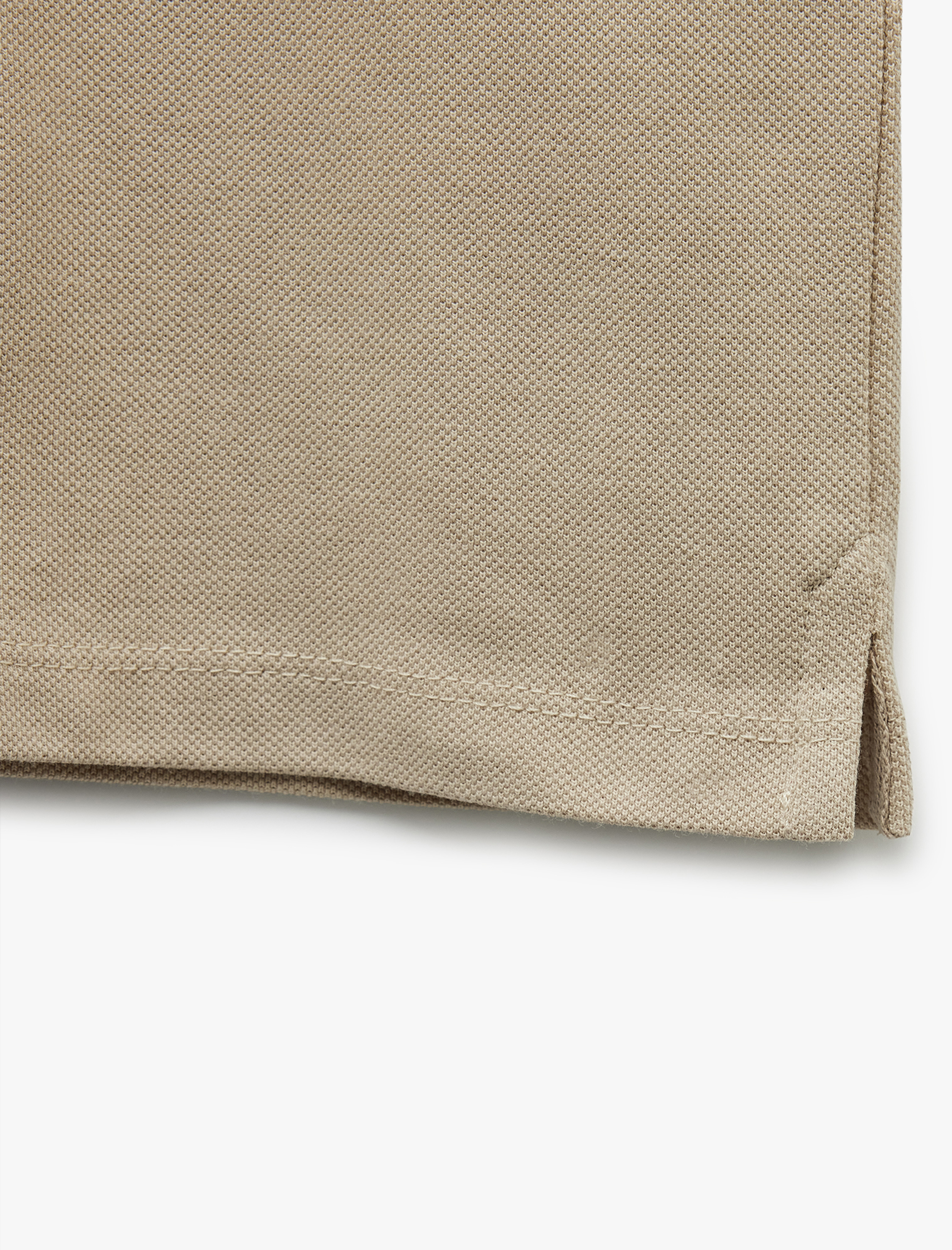   Kısa Kollu Pike Kumaş Regular Fit Pamuklu Düğmeli Hakim Yaka Tişört